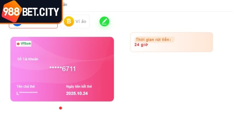 Điều kiện cần thiết để thực hiện rút tiền 988Bet
