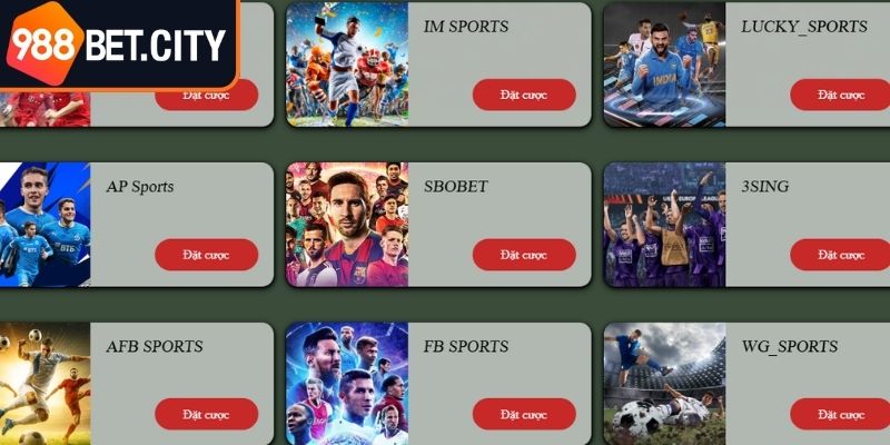 Đẳng cấp nhà phát hành SBO thể thao 988Bet
